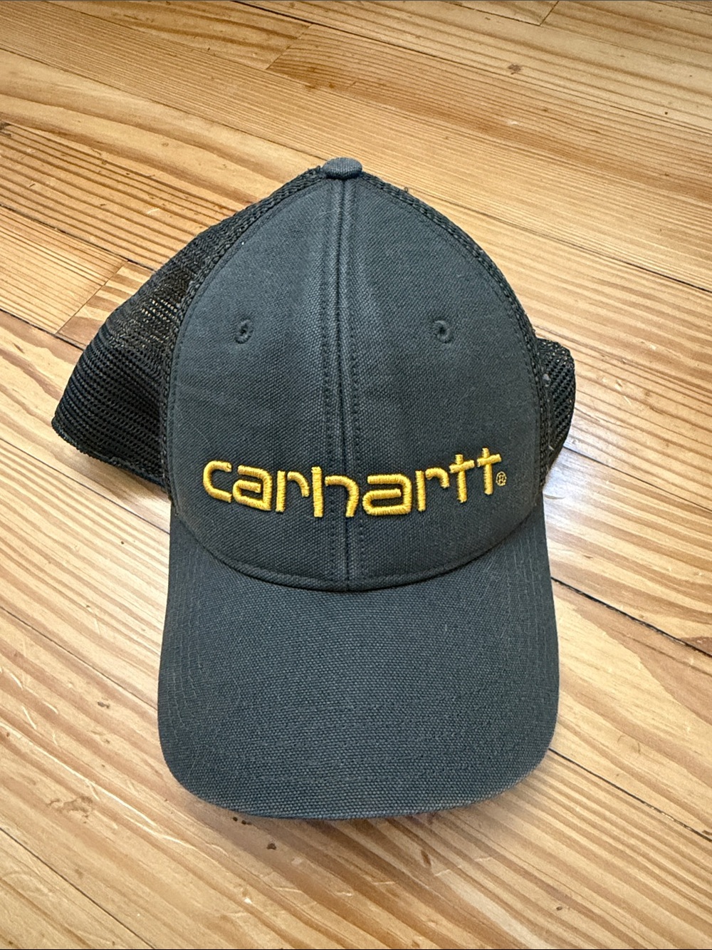 Carhartt Dark Gray Cap with Yellow Logo